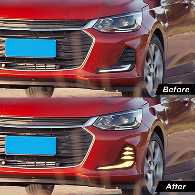 Комплект для Chevrolet Cavalier Дневные ходовые огни Поворотник Крышка противотуманной фары Светодиодные ДХО Стайлинг автомобиля