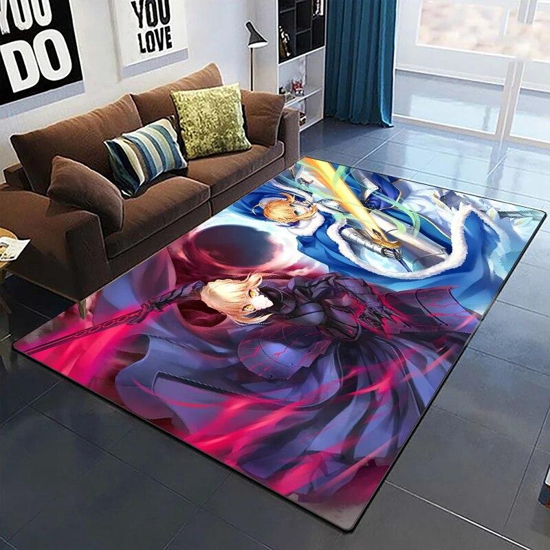Fate Cartoon HD ковер с принтом, домашний ковер, детская комната, гостиная, стул, прикроватный современный простой напольный коврик, кавайный ковер