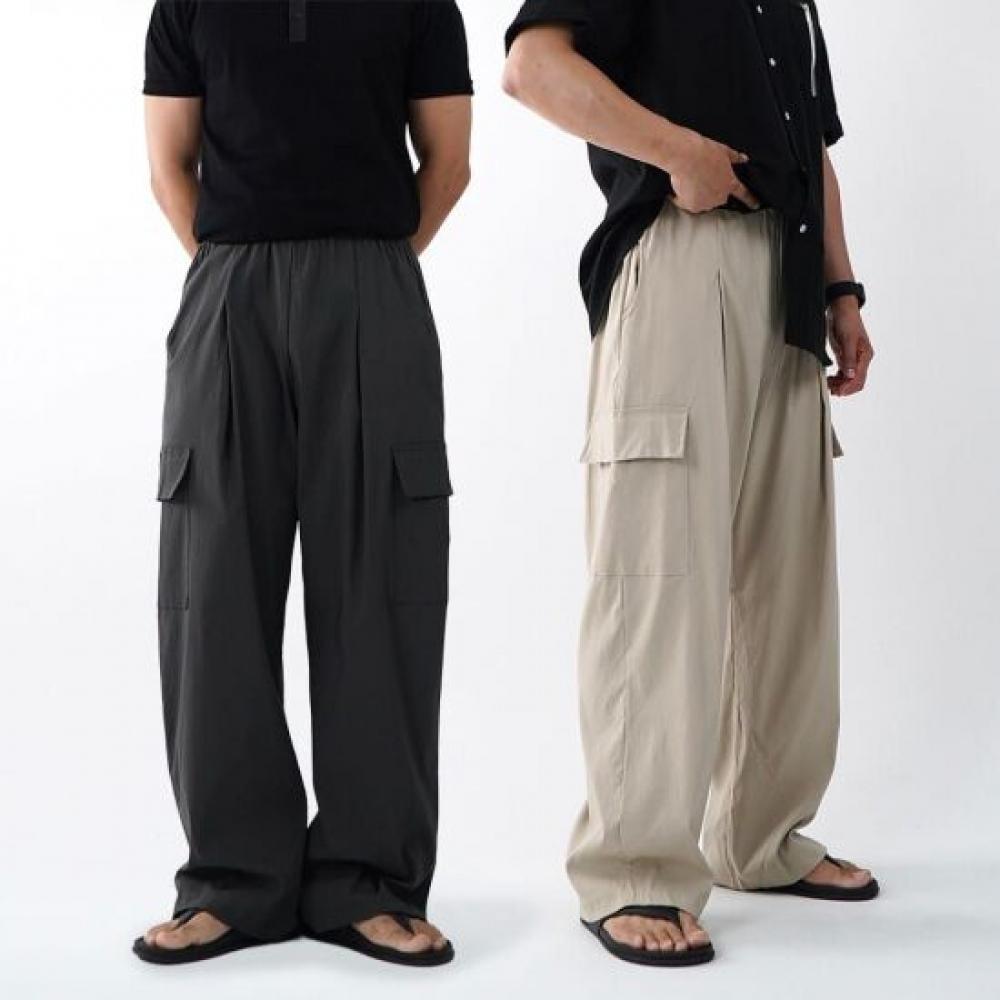 Onl Cargo Nylon Wide Pants Balloon Pants Ice Pants