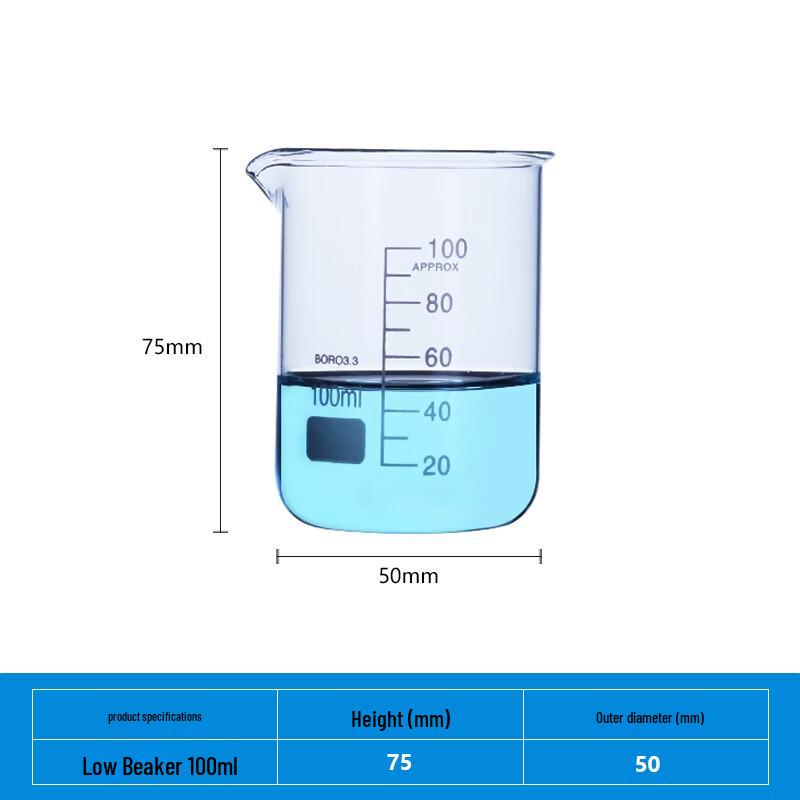 Huake Borosilicate Glass Low Form Beakers with Graduations