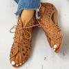 Woman Summer Shoelaces Gladiator Boot Sandals Leisure Wedge Heel Comfort Women Shoes Wedges Sandalias Mujer