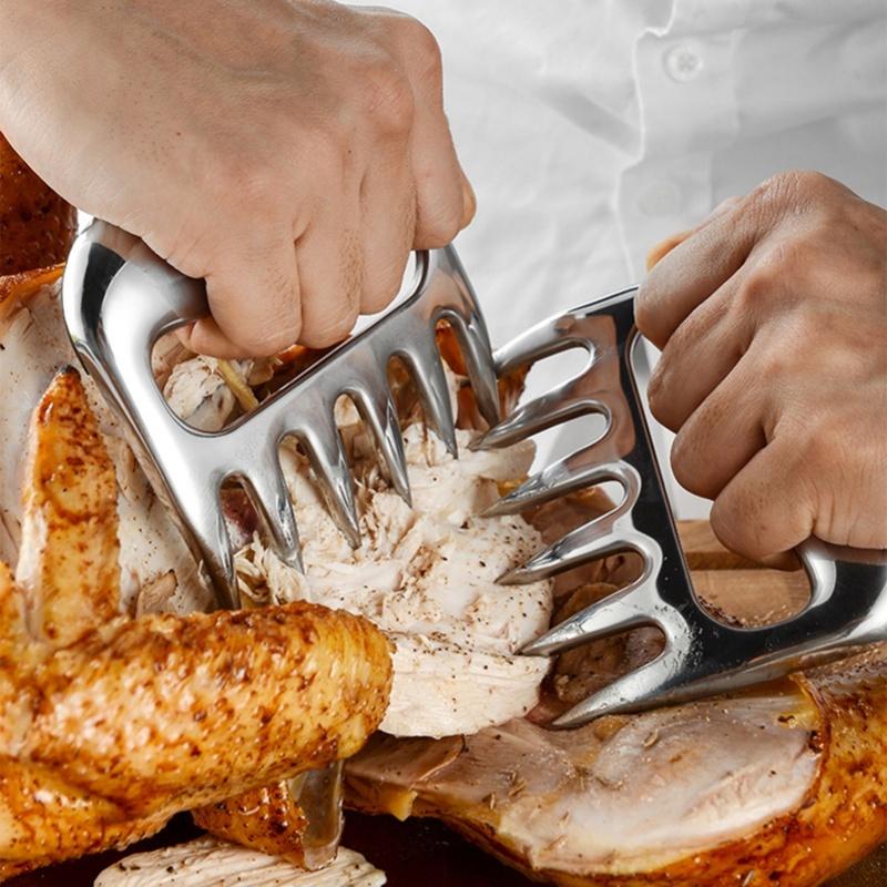 Разделитель мяса из нержавеющей стали в форме медвежьей лапы, резак-разделитель для индейки, инструменты для барбекю