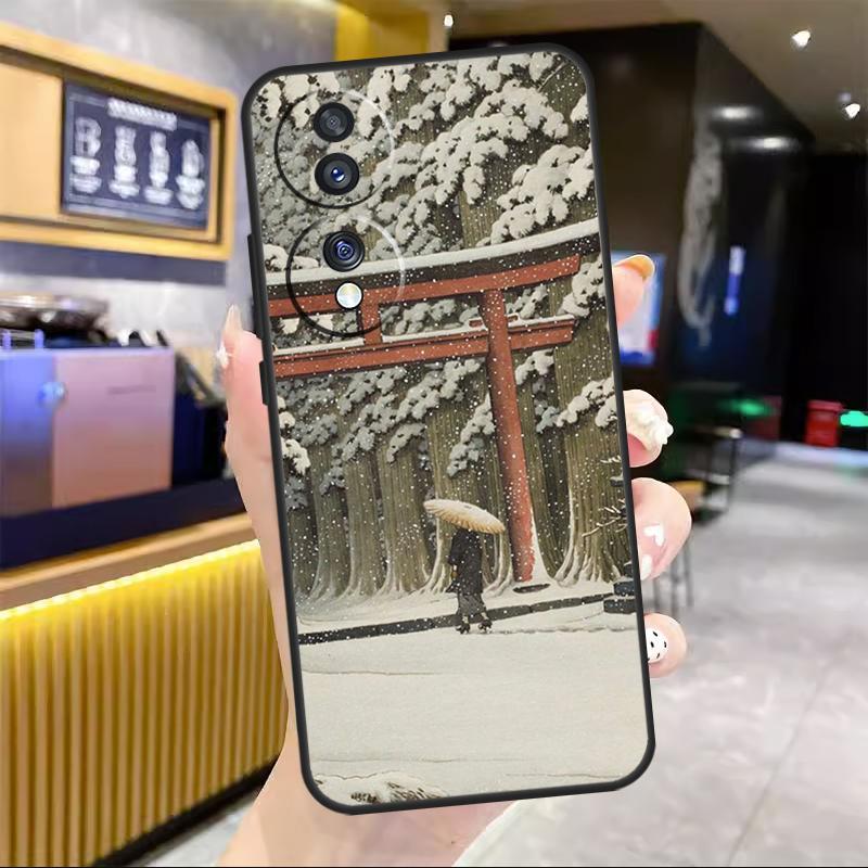 Японский чехол с цветами сакуры для Honor X7a X8a X9a X6a X8 X9 X6 X7 10 50 90 70 Lite 8X 9X Magic 4 Lite 5 Pro