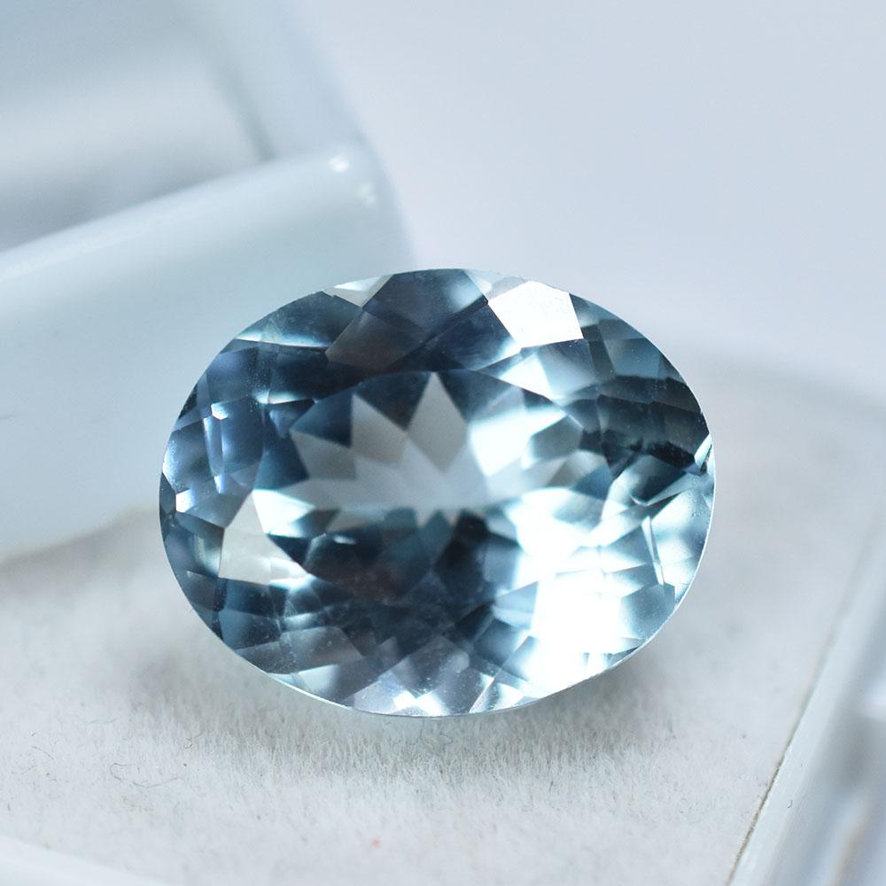Oval Cut 8.12 Ct Natural Blue Aquamarine Brilliant Loose Gemstone