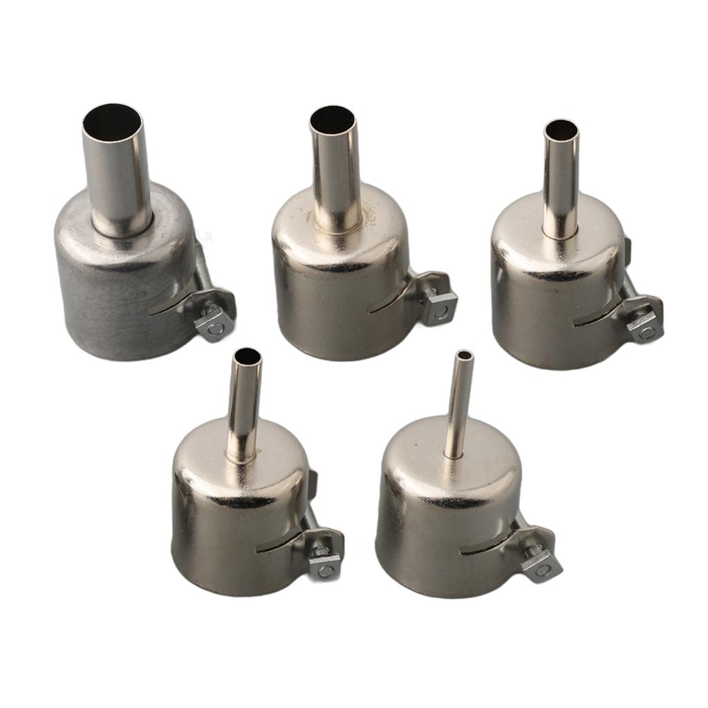 5pcs Stainless Steel Nozzles for 850 852D 898 Hot Air Welding Soldering Station Compatible with 906 968 850 and Others