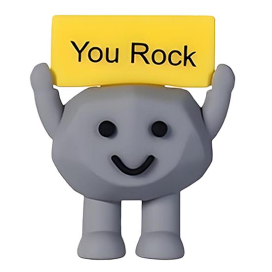 Pocket Hug Motivational Stone with Positive Card Emotional Support Rubber Mini You Rock Ornament Decoration Inspirational Gift