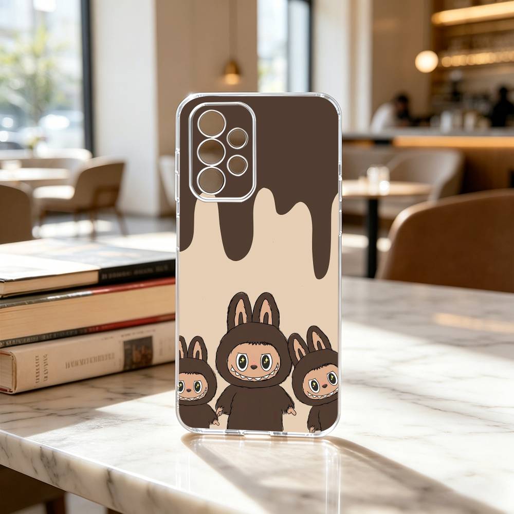 Hot Cartoon L-Labubus Gift Phone Case For Samsung S25,S24,S21,S22,S23,S30,Ultra,S20,Plus,Fe Transparent Cover