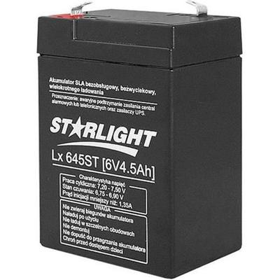 Гелевый аккумулятор Starlight 6V 4.5Ah системы сигнализации, моделирование, резервное питание, электромобили, солнечные
