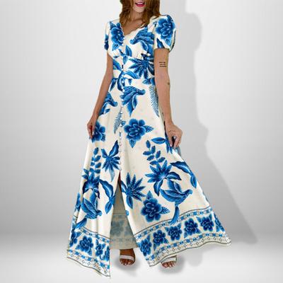 Новая весенняя мода женское свободное платье с принтом