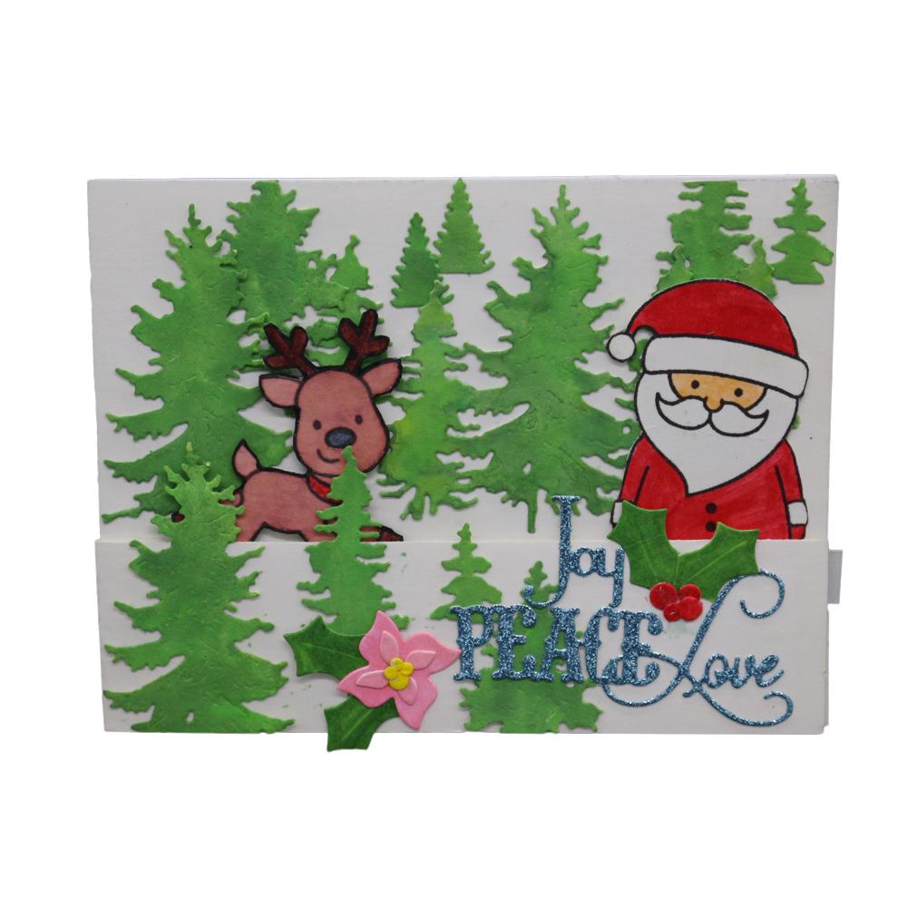 Набор рождественских елок, рамка из металла, серебристый трафарет, тиснение, резка, штампы для скрапбукинга, изготовление открыток из бумаги