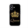 Queen King Princess Crown Phone Cover Case for Apple iPhone 16 15 14 Plus 13 12 Mini 17 Pro Max + 16E Air 16+ ProMax Casing