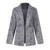 Women Fashion Long Sleeve Print Color Coat Open Front  Suit Jacket