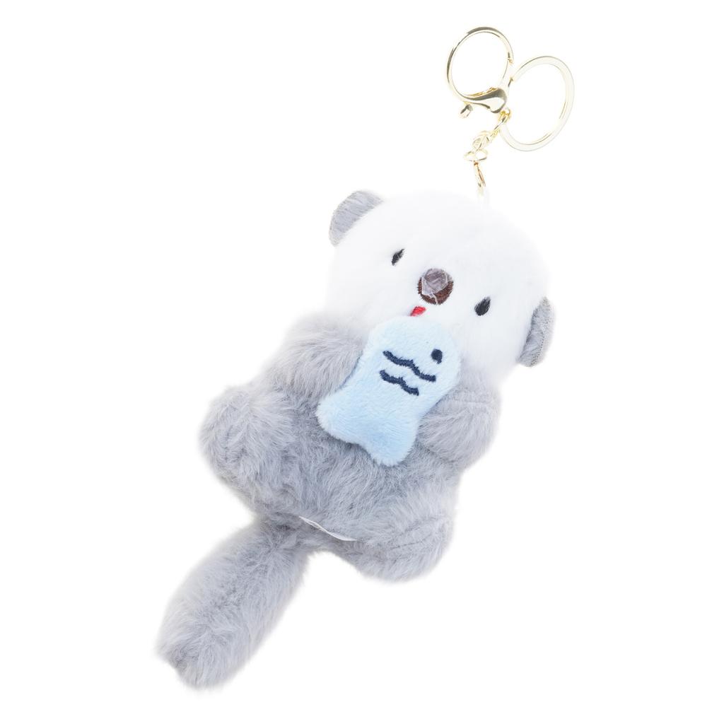 Otter Bag Charm Purse Decoration Plush Keyring Bags Accesories Cartoon Keychain for Women Kids and Animal Enthusiasts