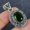 Natural Peridot Gemstone Handmade 925 Sterling Silver Jewelry Pendant 1.77" T5V19