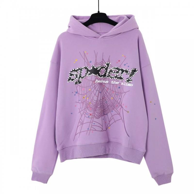 Premium Heavyweight Cotton Hoodie With Rhinestone Letter Print Oversized Streetwear Unisex Sweatshirt Fall