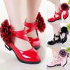 Toddler Infant Kids Girls Flower Leather Shoes Single Princess Shoes Sandals