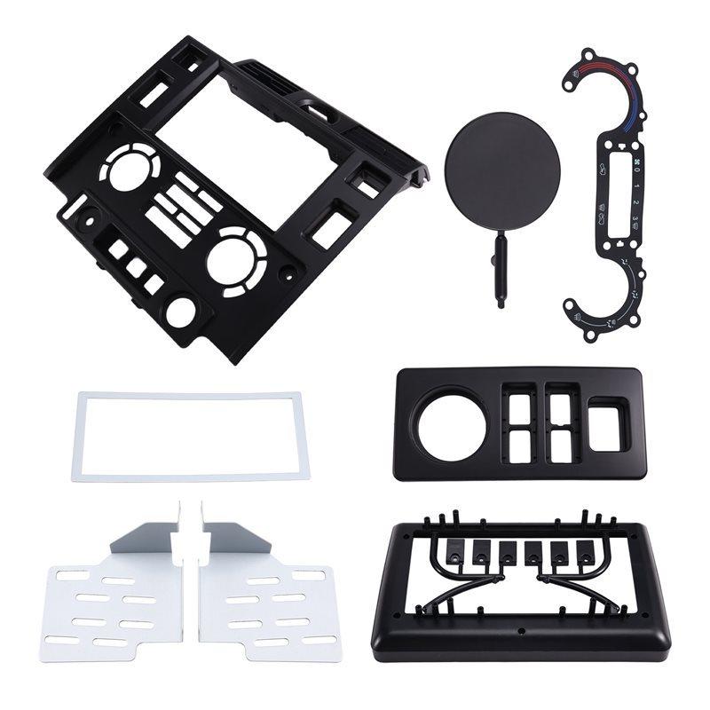 Efficientt-9 Inch Double Din Stereo Dash Kit For Land Rover Defender 2007-2016 Radio Panel Fascia Plate