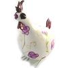 [M9051] - Purple Ivory 'Rooster Cocorico' Figurine - 30 Cm