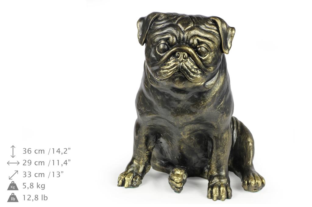 Pug - Life-size dog statue, 1:1 scale figure, statue for the garden by Art-Dog