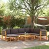 VidaXL 8-Piece Garden Sofa Set with Cushions In Acacia Wood and Rope 3278835