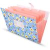 Size 5 Pockets File Organizer File Folder Document Organizer Floral File Folders Accordion Folder