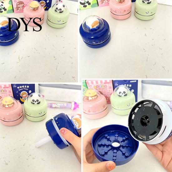 Cartoon Desk Duster Cute Desktop Vacuum Cleaner for Kids Students Battery Powered Portable Mini Table Dust Cleaning Keyboard Sweeper Energy
