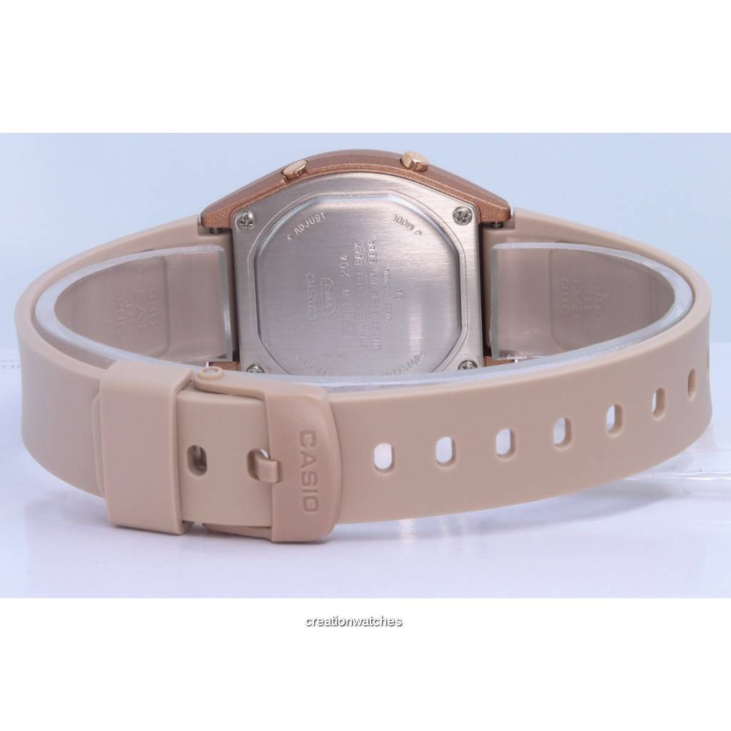 Casio Молодежные цифровые женские часы LW-204-4A LW-204-4