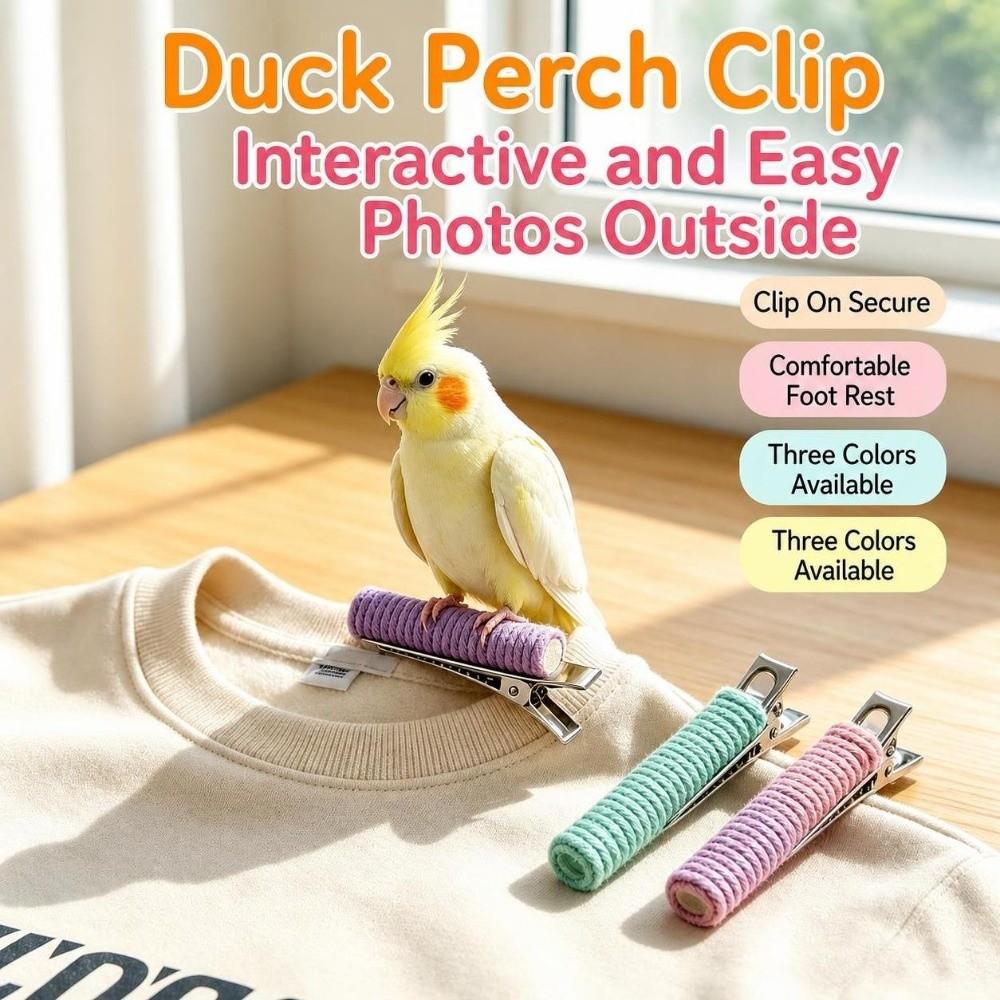 Comfort Grip Shoulder Parrot Perch Clip On Parrot Perch Hair Clip Shoulder Perching