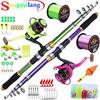 SOUGAYILANG Fishing Rod Fishing Reel Combos Telescopic Fishing Pole with 11+1BB Spinning Wheel Sea Fishing Tool Fishing Supplies Fishing Gear