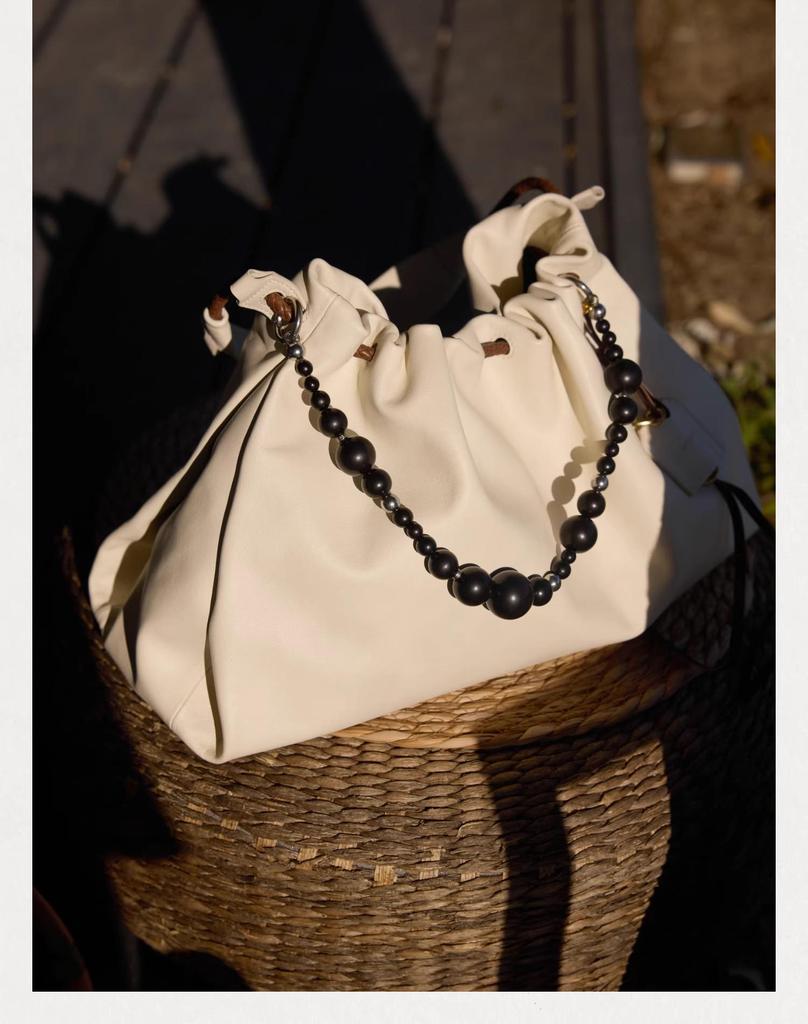 Songmont Сандаловое дерево Время на пляже Сумка-тоут с бисерным шармом Аксессуар