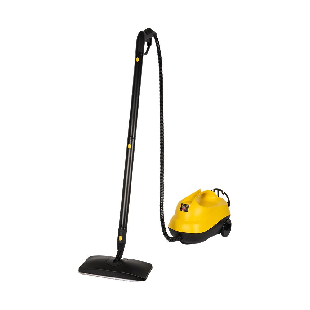 Big Capacity Water tank Simple Floor Brush Cloth Extension Poles Set Yellow Wheeled Portable Steam Sanitizer