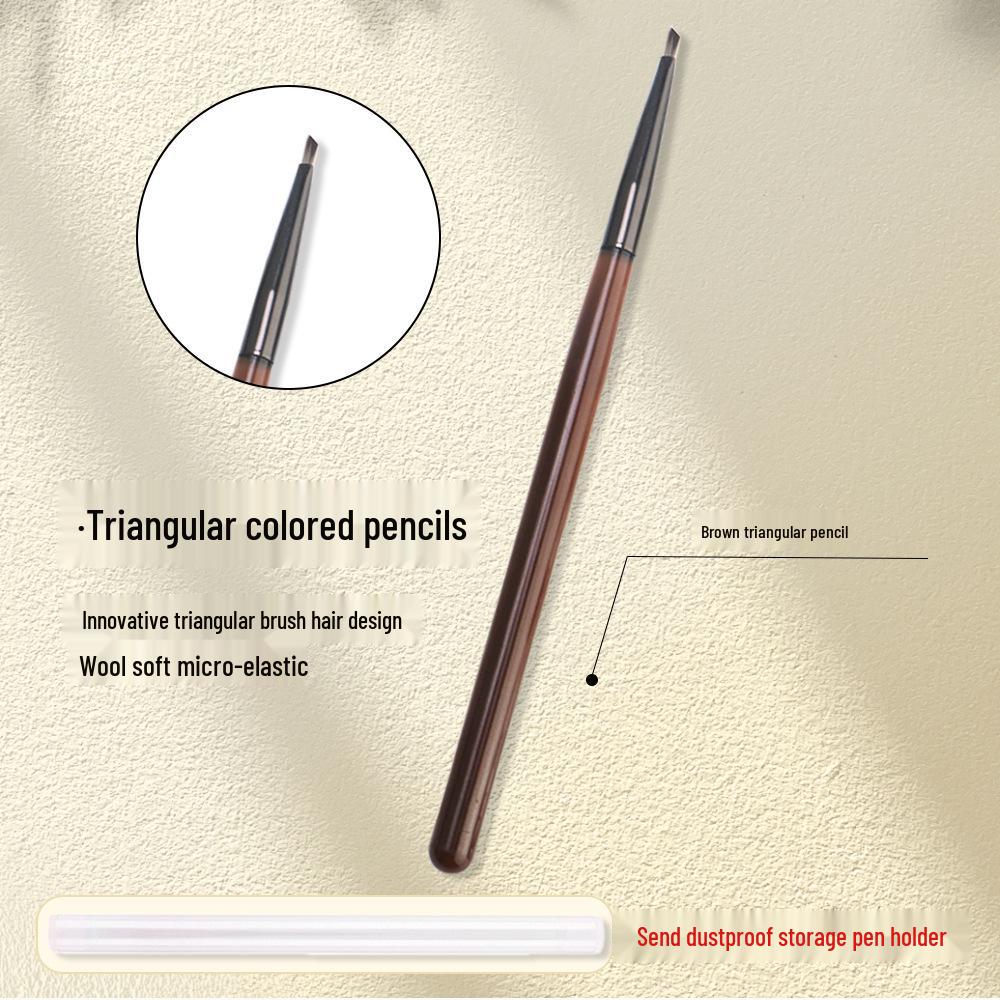 Popular Chinese Style Nail Art Brush with Translucent Acrylic Penholder for Triangle Stroke and Flower Designs