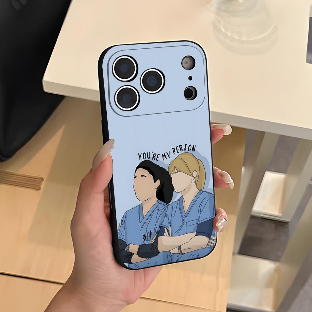 Горячий чехол для телефона Greys Anatomy для iPhone 17 Air 16 E Pro Max 15 14 13 Mini 12 Pro 11 Max Plus Черный Мягкий