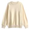 [EASTEMPO] Ladies Trainer Spring Long Sleeve Relaxing Plain Color Fashionable Casual Cute Large Size (JP, Alphabet, 2XL, Beige)