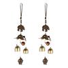 2pcs Elephant Design Metal Wind Chimes Decorative Wind Chimes  For Home Decoration