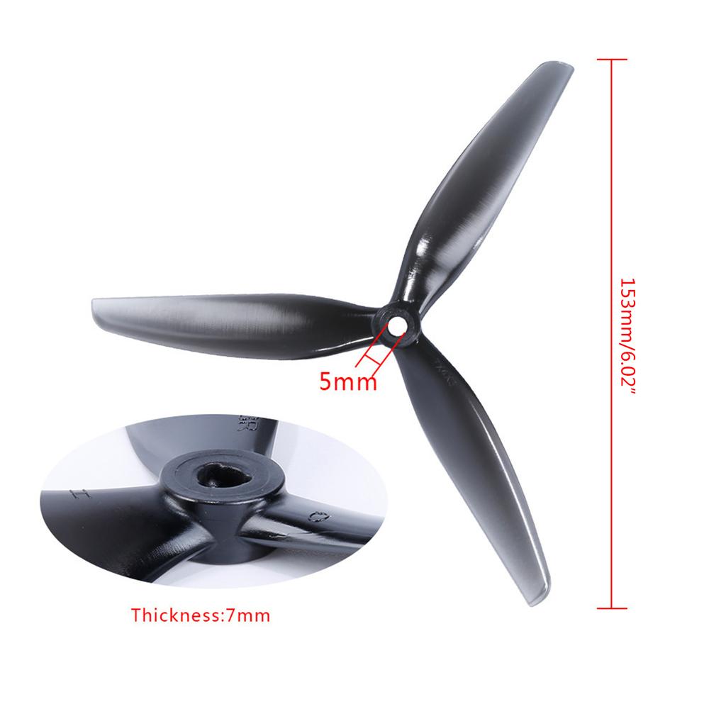 7043 7X4X3 3-Leaf PC CW CCW Propellers for FPV 2205 7inch Long Ranges LR7 Drones Remote Control Model
