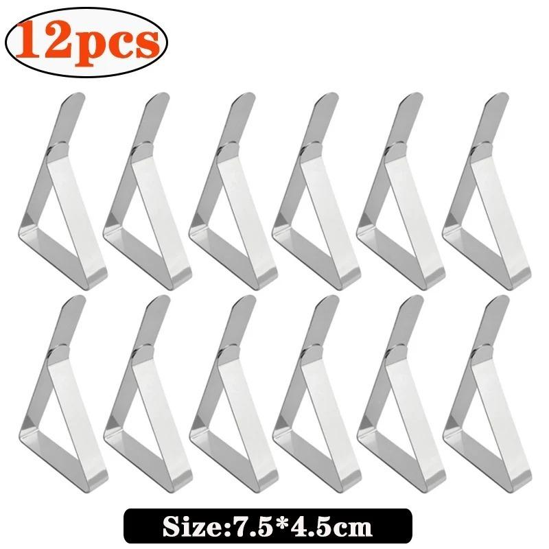 4-12 шт., зажимы для скатерти из нержавеющей стали, зажимы для скатерти, держатель для вечеринки, свадьбы, променада, зажимы для крышки стола для пикника, декор