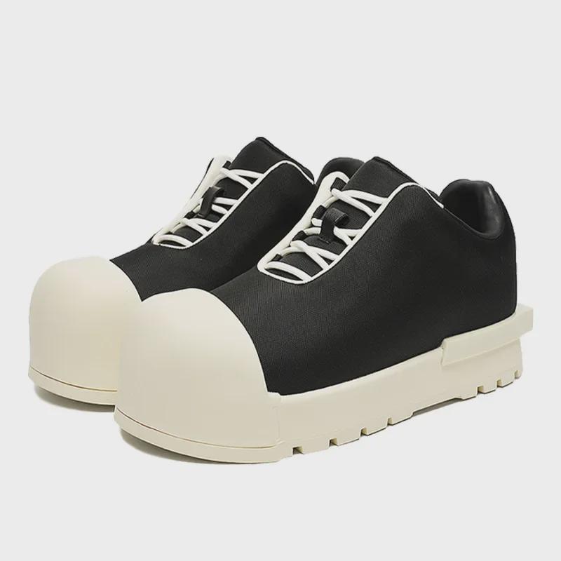 Мужские спортивные повседневные туфли Mickey Big Head с толстой подошвой и увеличенным размером — тренд 2024 года, универсальные, с круглым носком