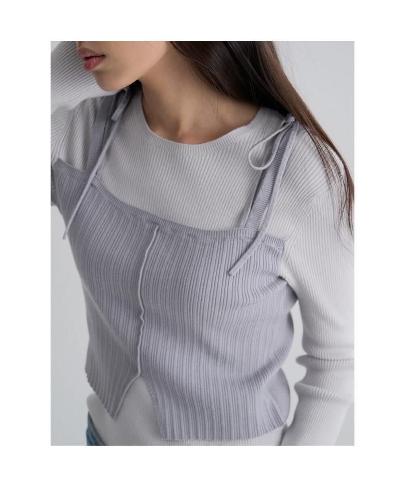 8SECONDS 2-In-1 Pullover Light Gray