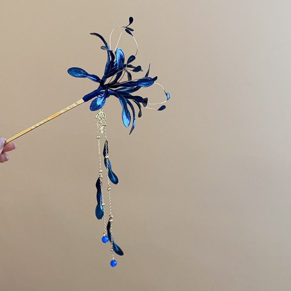 Палочки для волос в китайском стиле с цветком лилии-паука, палочки для ханфу, для женщины, девушки, аксессуары для волос