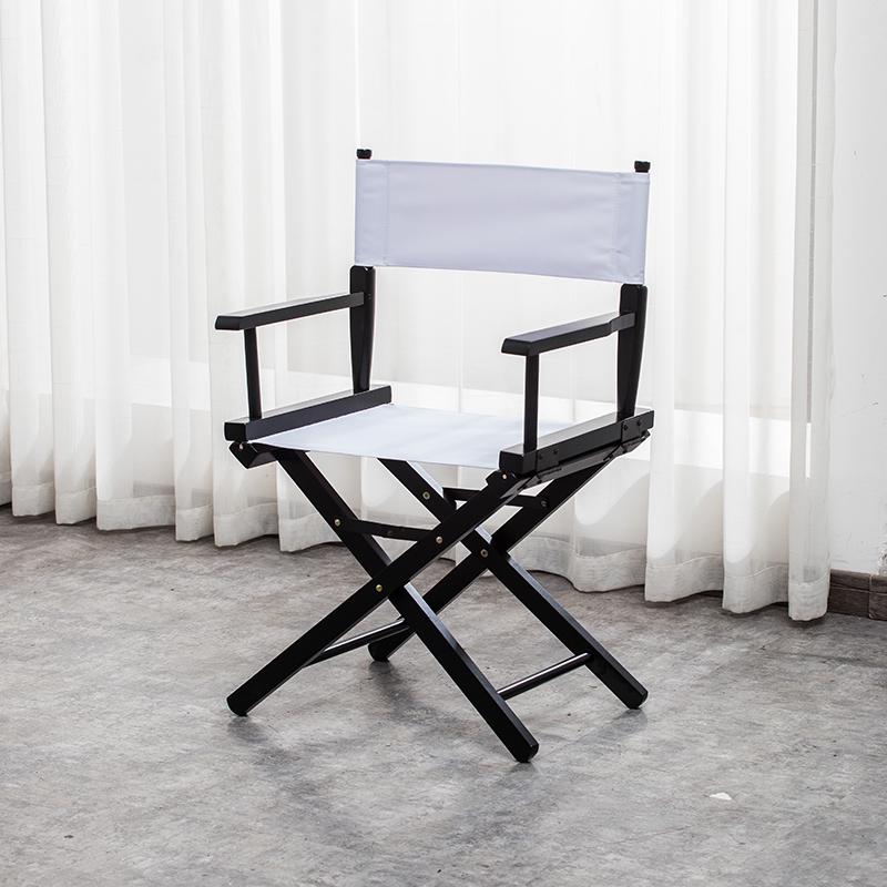 Складной стул режиссера из массива дерева с холщовой спинкой - Барный стул, для улицы, макияжа или рыбалки