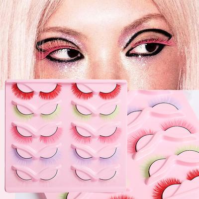 10 пар ярких преувеличенных накладных ресниц, сценические банкетные густые имитированные ресницы