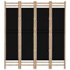 VidaXL Folding Room Divider 4 Panels 160 Cm Bamboo and Canvas 350628