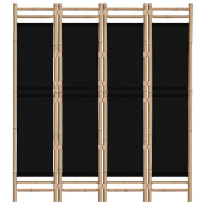 VidaXL Folding Room Divider 4 Panels 160 Cm Bamboo and Canvas 350628