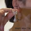 Butterfly Women Drop Earrings Aesthetic Party Wedding Elegant Accessories Inlaid Shiny CZ Elegant Gold Color Jewelry Gift