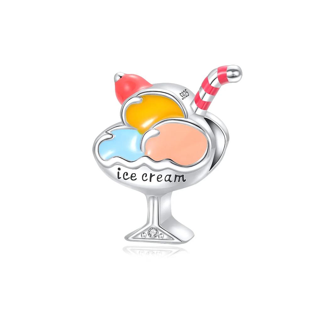 Ice Cream Charms Copper Cartoon Cute Cake Fruit Candy Pendant Beads Necklace Diy Bracelet Present Jewellery Gift