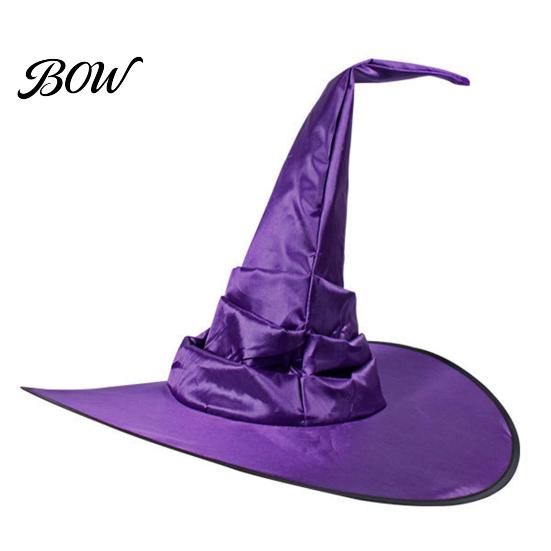 Festival Party Headwear Halloween Witch Wizard Hat, Adult Kids Cosplay Cone Hat with Spider Pointed Web Star Decor, Gothic Costume Prop, Trick
