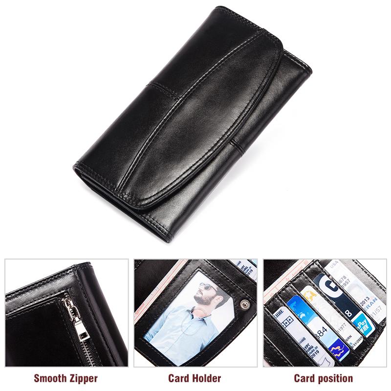 Humerpaul Женские кошельки из натуральной кожи с блокировкой RFID, держатель для карт большой емкости, роскошный дизайнерский женский длинный кошелек