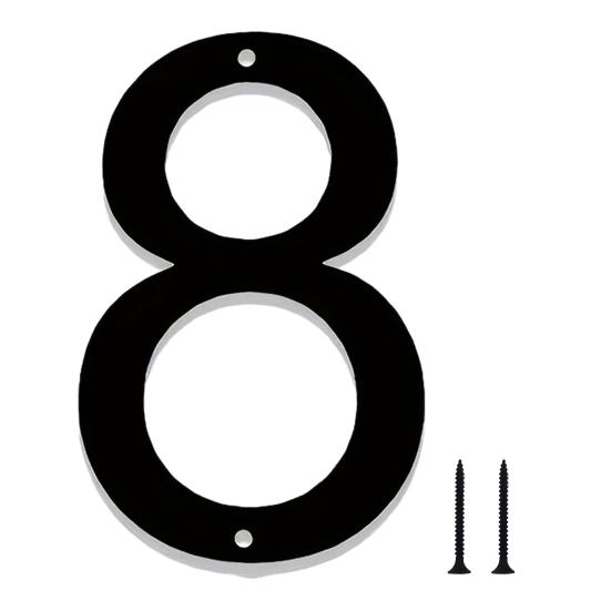 Decorative Address Numbers 3D House Number for Outside, Modern 0-9 Floating Numbers, Wall Mount Weather-proof Metal Sign Door, Mailbox,