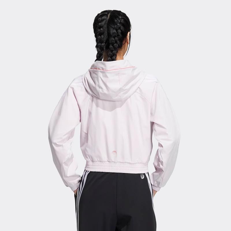 adidas Куртки Женские Розовый/Синий С капюшоном Умеренный Другое HI6824